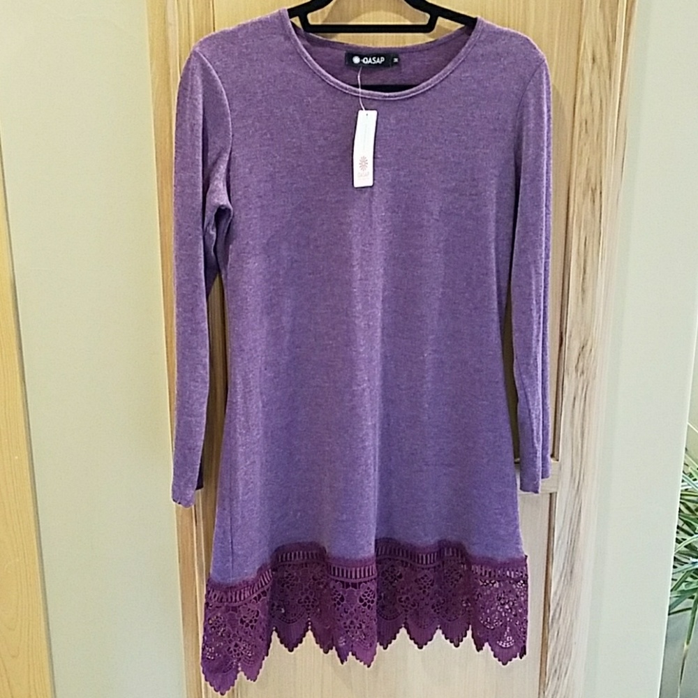 NWT Long Sleeve Super Soft Purple Dress/Tunic